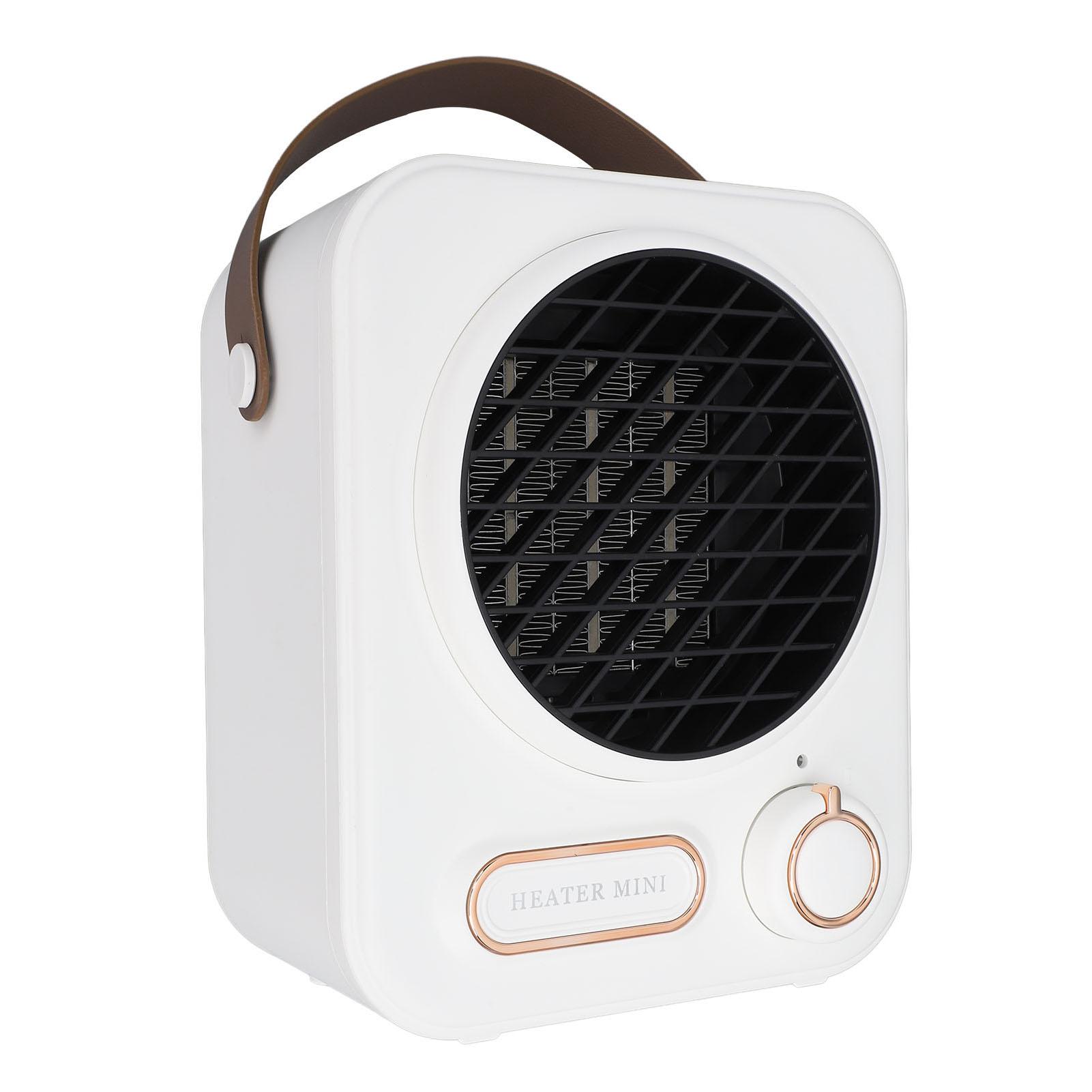 Portable Electric Space Heater PP 1000W Rapid Heating Overheat Protection Portable Heater Fan for Bedroom Desk US