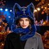 Birthday Gift for Friends Cute Plush Animal Hat Furry Cat Ear Headwear Winter Halloween Party Costume Hat Soft Warm Cap Costume Cosplay Accessories