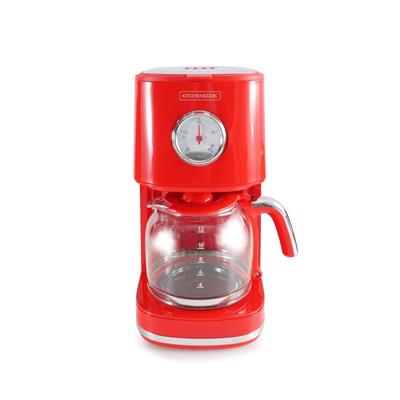 KitchenCook Retro Filter Coffee Maker 1.5l - Reusable Nylon Filter - Automatic Shut-Off - Keep Warm
