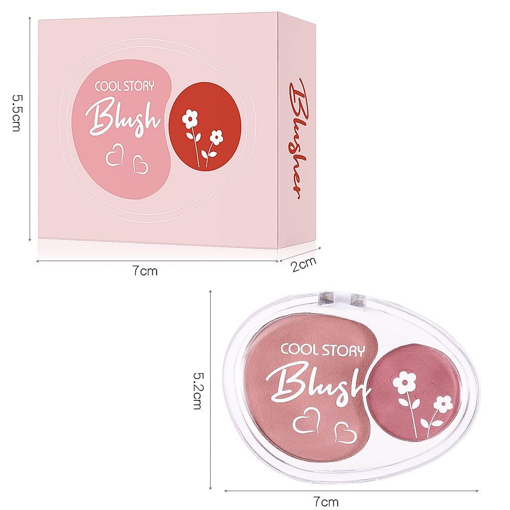 Double Mix Blush Clay Soft and Delicate Contouring Mashed Potatoes 2 Color Face Brightening Mousse Blush Paste Tray