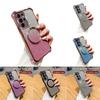 Galaxy Samsung For A06 Gradient Color Clear Shockproof Magnetic Ring Phone Case