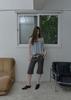 Pilse Low Capri Cargo Pants, Charcoal