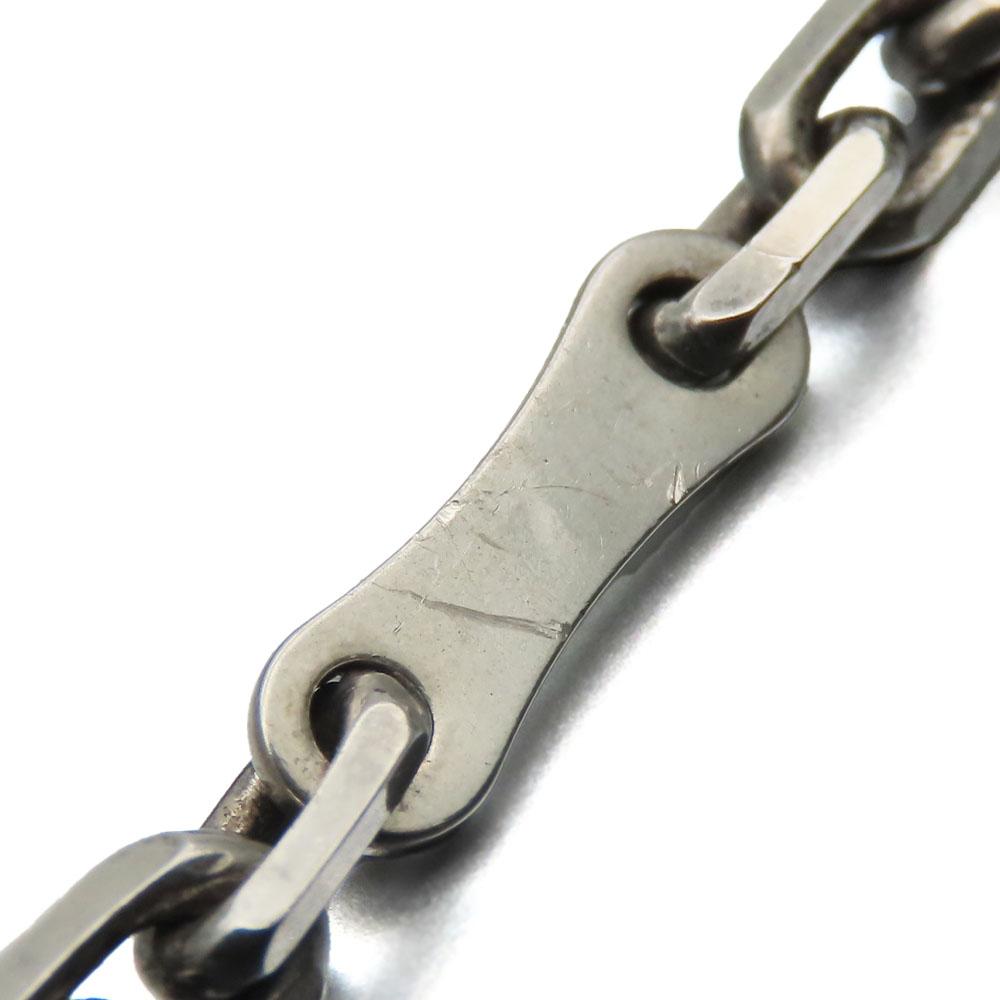 Used HERMES Bag Charm Silver925/leather Blue Gray Elephant Motif