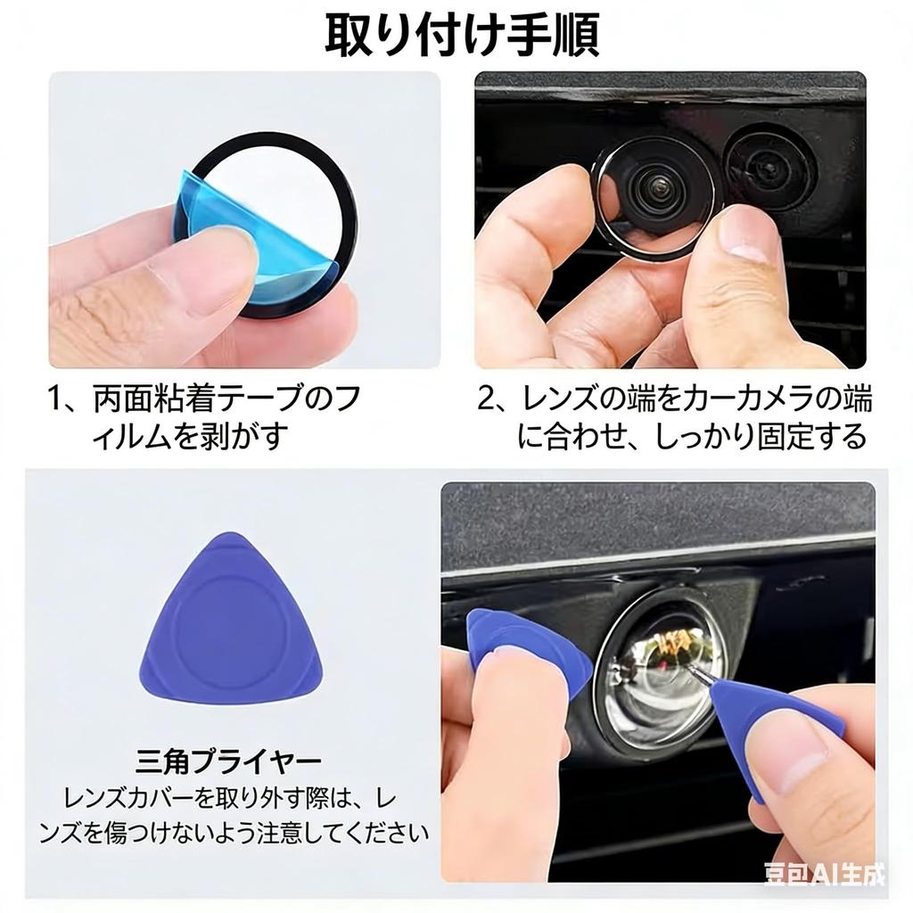2-Piece Tesla Car Lens Protector Cover Set Camera Lens Protector