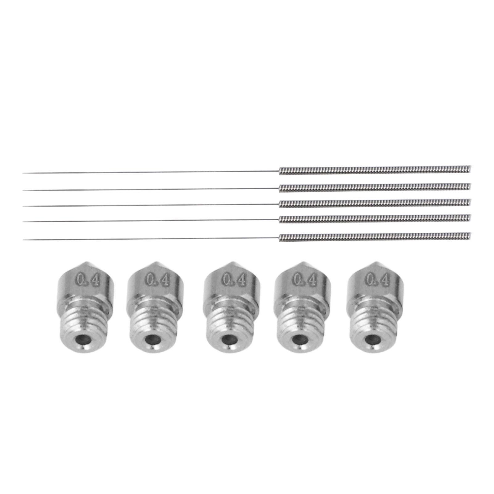 

Набор из 12 игл для чистки сопла экструдера MK8, прочные иглы для сопла для 3D-принтера, диаметр 0,4 мм, M6