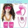 Set Vibrant de Peruci Punk Rock Unisex Complet cu Accesorii Colorate pentru Stil Nostalgic