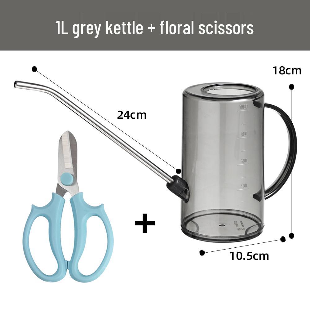 Arrosoir Transparent Grande Capacité en Acier Inoxydable avec Bec Long pour le Jardinage.