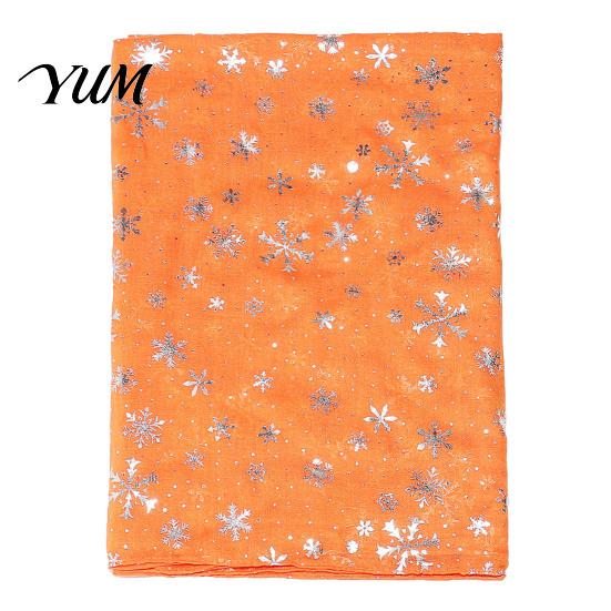 Feiertags-Accessoire Glitzernd Funkelnd Folien-Schneeflocken-Print Schal für Damen, Weihnachten Warm Hals-Thema Schal Wickel, Herbst Winter Leicht