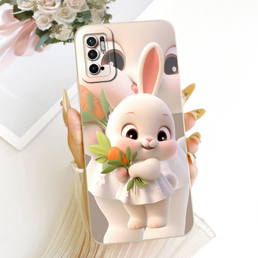 For Xiaomi Poco M3 Pro 5G Case PocoM3Pro 5G Cover Rabbit Silicone Soft Back Case For Poco M 3Pro 5G Phone Case Protective Shell