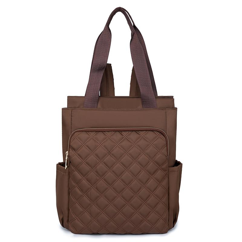 

Large capacity fashion casual double portable backpack embroidered thread diamond style daily versatile women s backpack 28*12*37