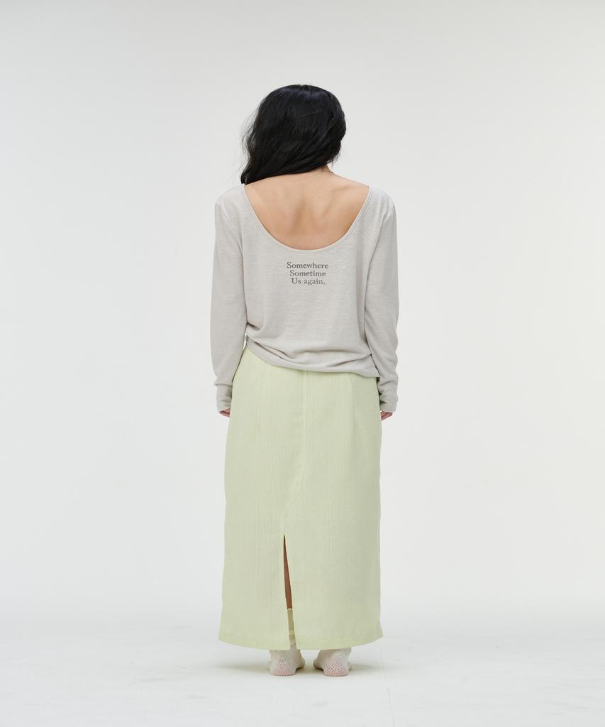 Kkalos Summer Tweed Raw-Edge Skirt, Lime