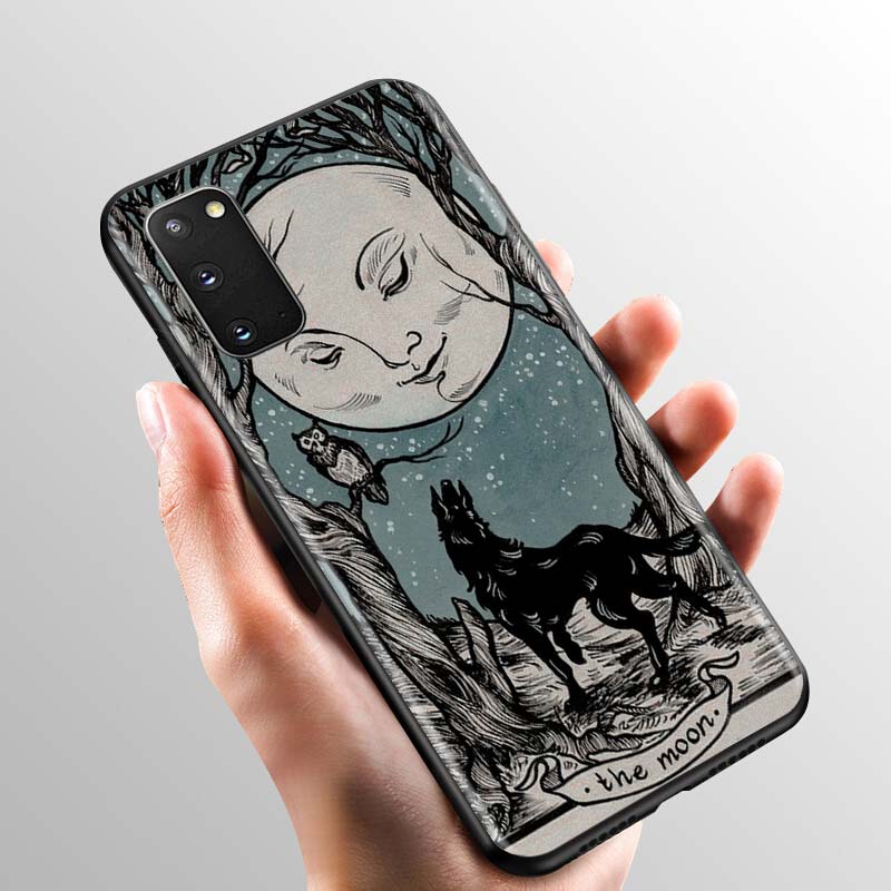 Case For Samsung Galaxy Note 10 Lite Plus 20 Ultra 8 9 S20 FE S21 S10 Soft Silicone Phone Cover Funda Witches Moon Tarot Shell