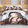 Nezuko Kamado Demon Slayer  Bedding Set Anime Duvet Cover Comforter Bed Linen Single Twin Full Queen Size 3d Kids Girl Boys Gift