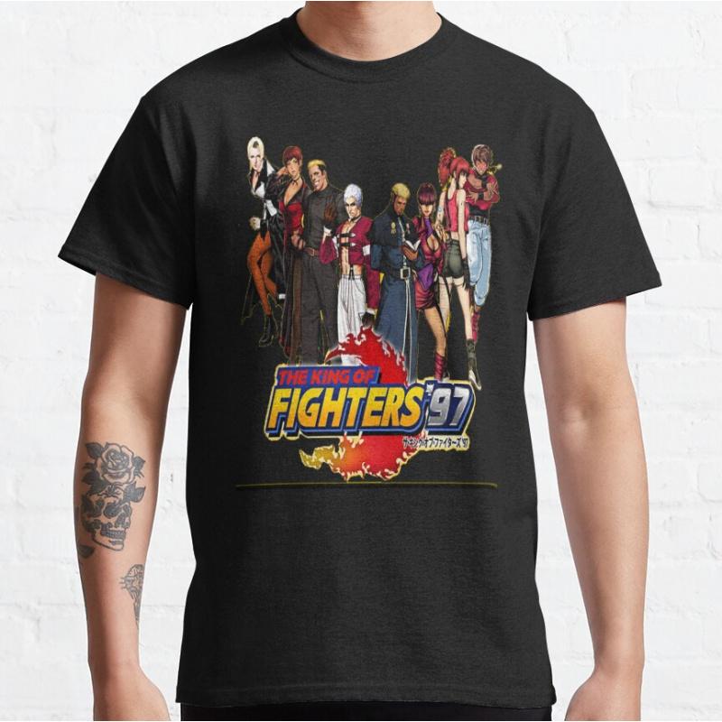 KOF 97 King of Fighters 80er Jahre Videospiel Retro Kampfvideospiele T-Shirt für Männer Große Größe Erwachsenen Oberteile S6xl