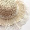 Cute Fashion Children's Summer Sun Protection Straw Hat Breathable Lace Sun Protection Hat Outing Sun Protection Beach Hat