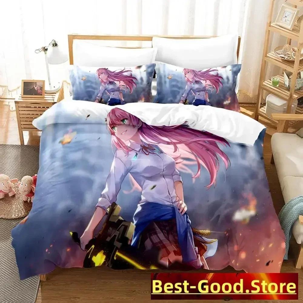Heaven Burns Red Anime Printed Bed Set Duvet Cover Pillowcase Bedding Set Bed Linen Sheet Quilt Cover Full Queen King Size