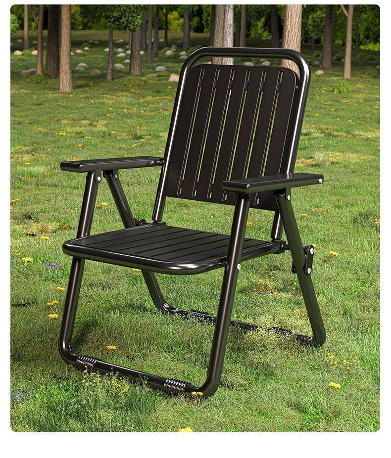 Portable Folding Recliner Beach Chair with Backrest - Ideal for Picnic, Balcony, Camping, and Leisure