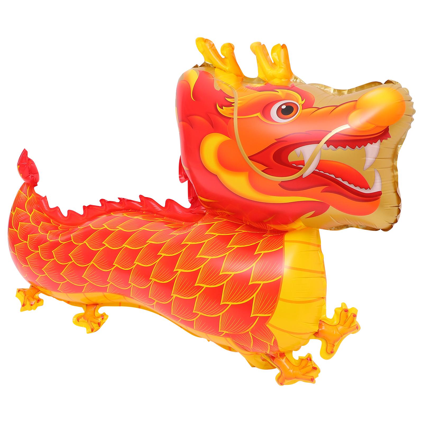

Dragon Balloon 2025 Chinese New Year Party Decor Aluminum Foil Lunar Festival Celebration Decoration Large Cartoon Dragon other червоний