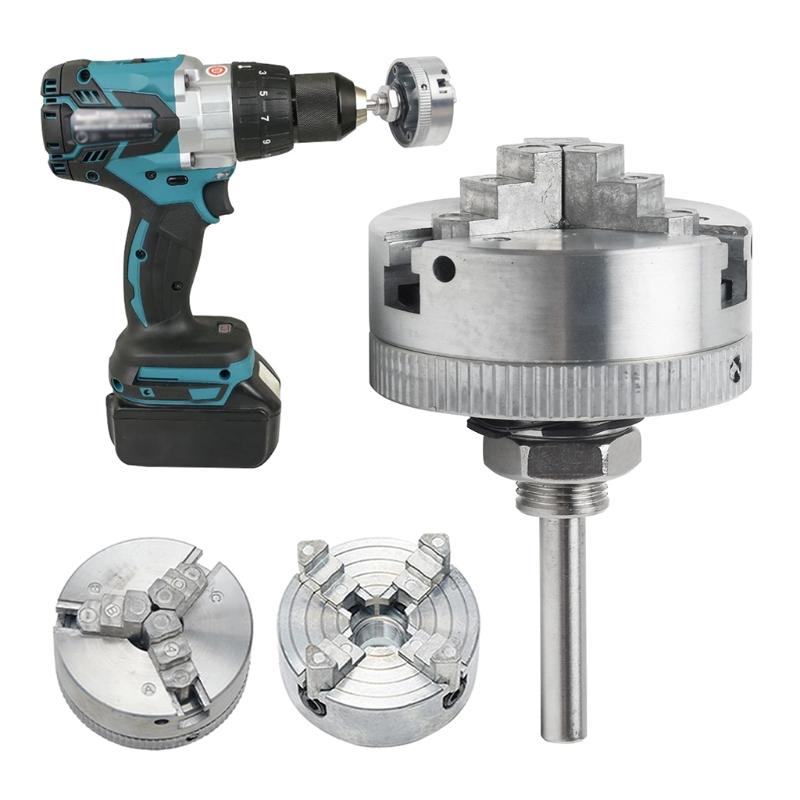 Comapct Zinc Alloy 3-Jaw Lathe Chuck with Large Clamping Range in Machine Tool Accessories Fitting for Electric Drill