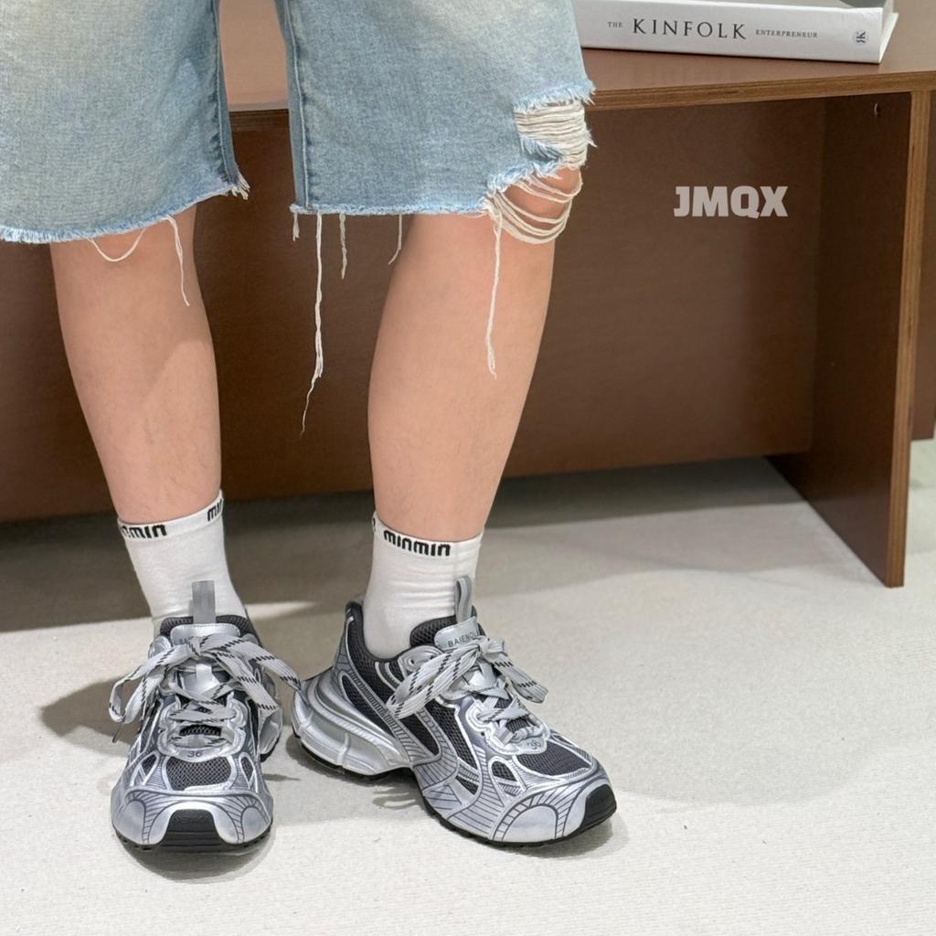 Tide fried street~ leather retro old thick-soled dad shoes women's light and breathable mesh sports and leisure shoes
