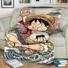 "ONE PIECE" Pattern Warm Blanket Flannel Soft for Sofa, Bed, Picnic and Travel