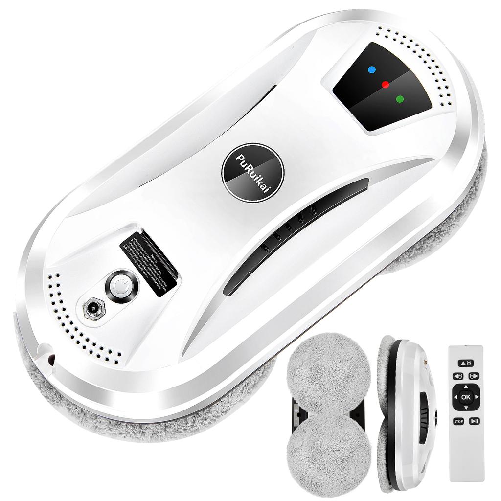 PuRuiKai Aspirateur robot ultra fin robot de nettoyage de vitres fenêtre électrique verre limpiacristales télécommande pour la maison