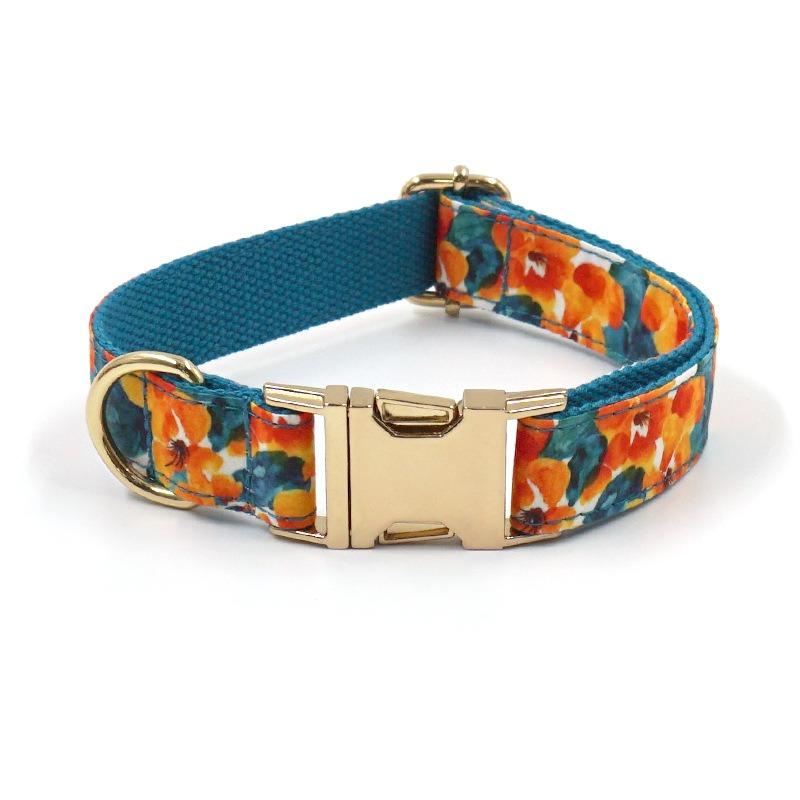Cute Printed Pet Dog Collar Laser Engraved Dog Collar