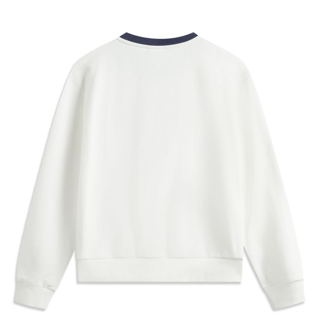 Li-Ning Comfortable Casual Versatile Long Sleeve T-Shirt Women Tops Off-White AWDV136-1