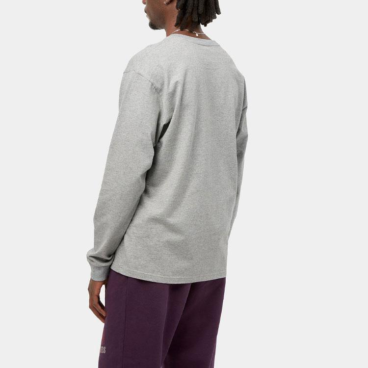 Carhartt WIP Solid Logo Casual Embroidered Long Sleeve T-Shirt Men Tops I026392-00M-XX