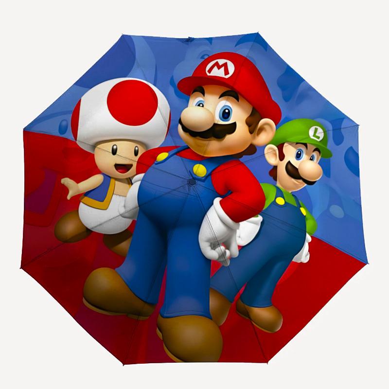 

1pc Super Mario Bros Automatic Umbrella - 8-Rib Foldable Design, Outdoor Adventures, Durable Canopy Material yy250823150