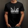I Love Paris Tshirt Paris Eiffel Tower France Top Shirt Landmark Love