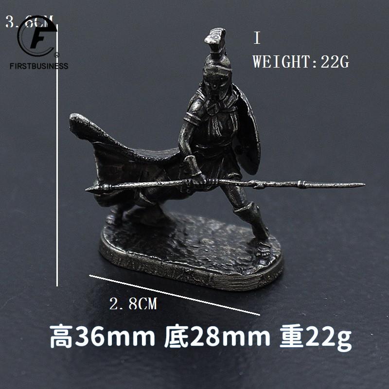 1pcs Ancient Spartan Rome Soliders Figurines Miniatures Vintage Metal Warrior Soldiers Model Statue Desktop Ornament Gifts