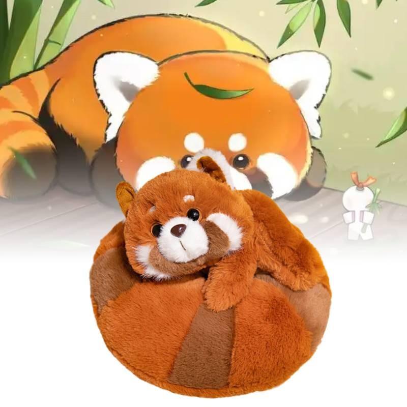 Doughnut Lesser Panda Plush Toys Cartoon Stuffed Doll Room Decorations Kid Gift