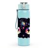 1PC Big Eyed Black Mystic Cat 750ml Color Plastic Sports Water Bottle Leakproof Flip Straw Lid Suitable for Sports Office Home Use