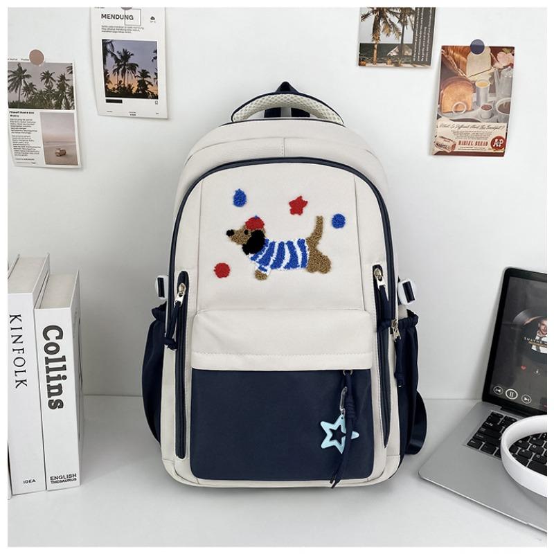School bag new high-value fresh and sweet dachshund dog backpack junior high school students lightweight large-capacity backpack