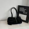 Retro Hand-Held Bowling Bag for Women's Autumn and Winter New Fashion Trend Suede Underarm Bag, Niche Commuting Bags