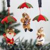 Lovely Snowman Xmas Hanging Ornament Parachute Pendant Santa Claus Christmas Decoration