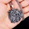 Viking Wolf Head Titanium Steel Pendant Necklace - Men's Retro Hip Hop Jewelry