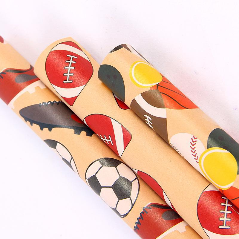 New World Cup Football Party Retro Kraft Wrapping & Gift Paper