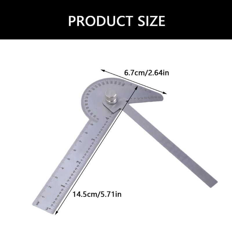 Steel Protractor with Clear Scale Easy Carry  9cm 4 Inch Protractor Easy to Carry for Students Engineers DIY Enthusiasts