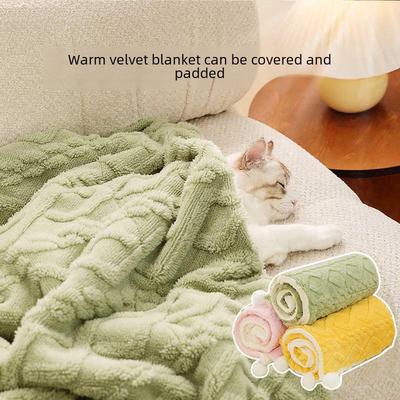 Coperta in Flanella Monocolore per Animali Domestici - Tappetino Accogliente per Dormire per Gatti e Cani