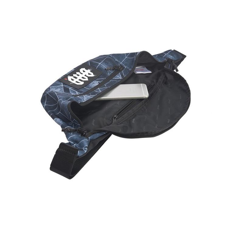 New LiNing Training Series Polyester Sling Bag Fanny Pack Unisex Black Gray Color ABDP356-2