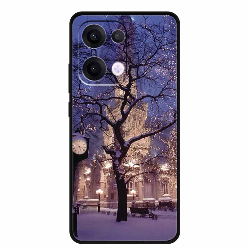 For Oppo Reno13 5G Case Soft TPU Cute Cartoon Silicon Back Cover for Oppo Reno 13 Pro Phone Cases Reno13Pro 13Pro 5G Black Shell