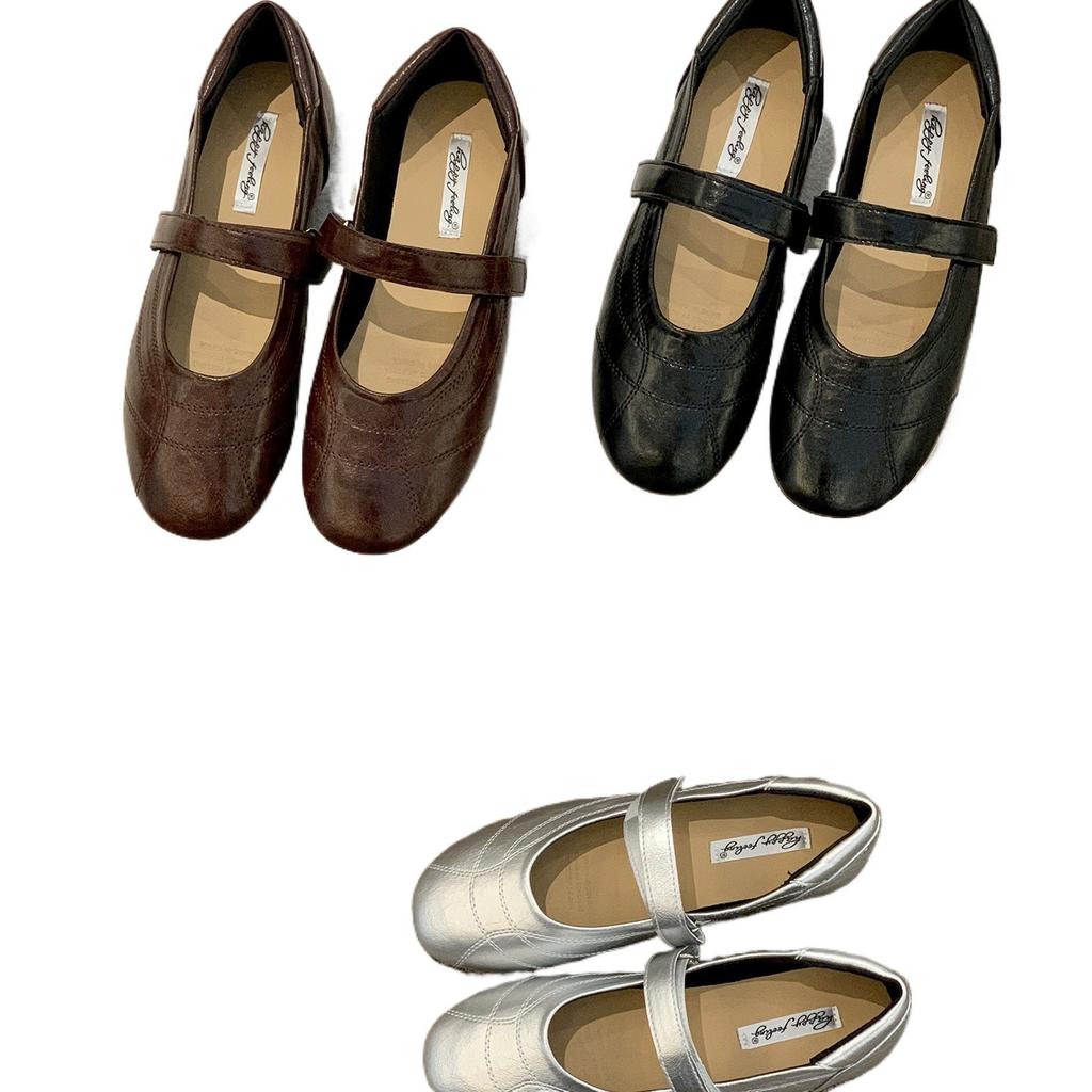 French Evening Wind Versatile Cross Belt Shoes Women's 2025 Spring and Autumn New Ballet Fairy Flat Mary Jane Shoes