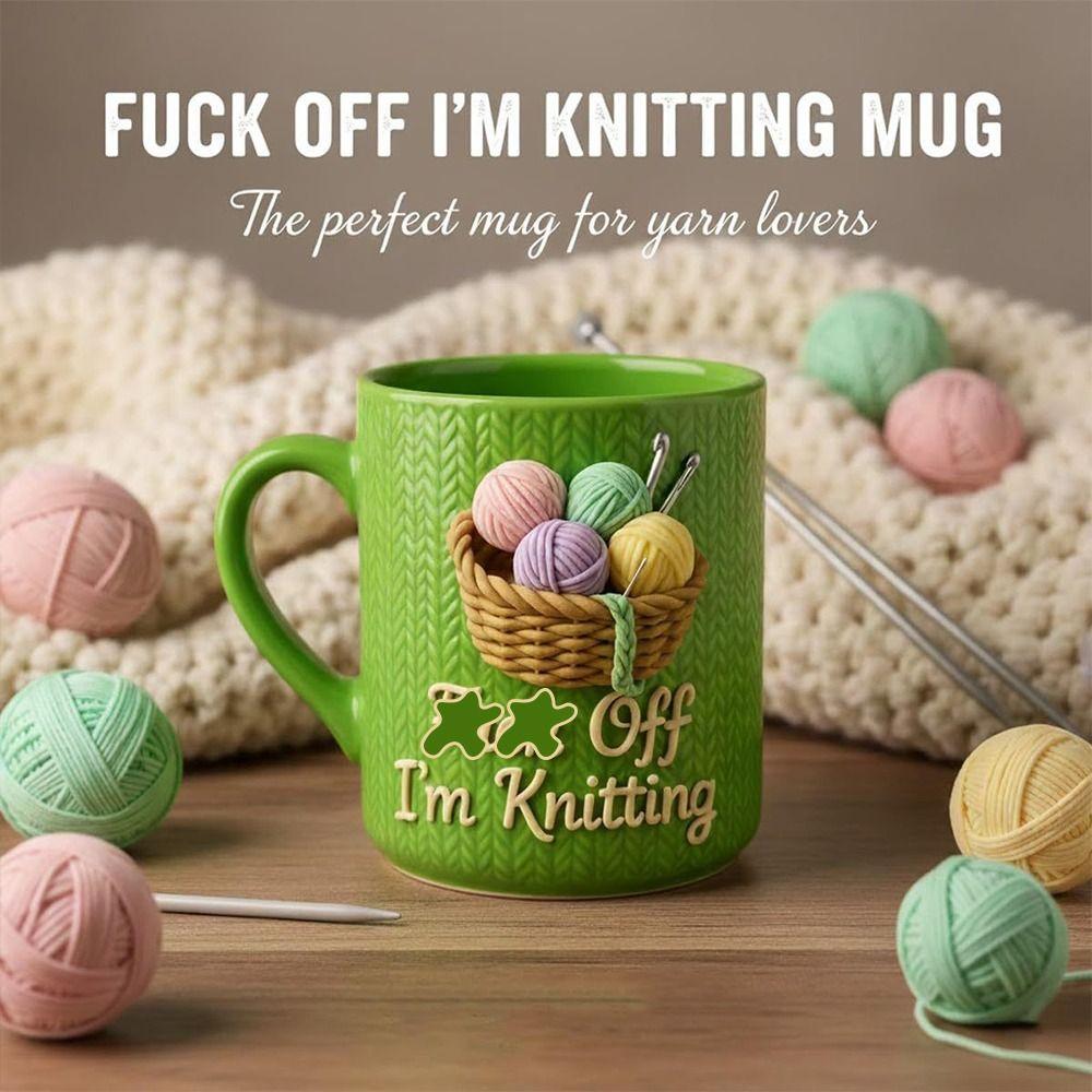 Keramik Sarkastische Keramiktasse 11oz Fassungsvermögen Teetasse Langlebige Stricktasse Bürodekoration