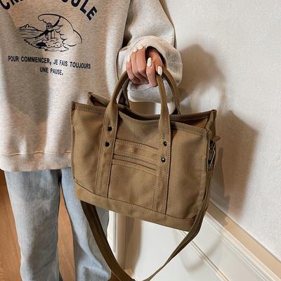 Amazon Canvas Portable Tote Bag Women's 2025 New High-end Shoulder Messenger Bag