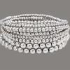 12pcs Chic Beaded Bracelet Set For Women Elegant Vintage Silver Color Exaggerated Round Charm Bangles HipHop Party Jewelry Gifts