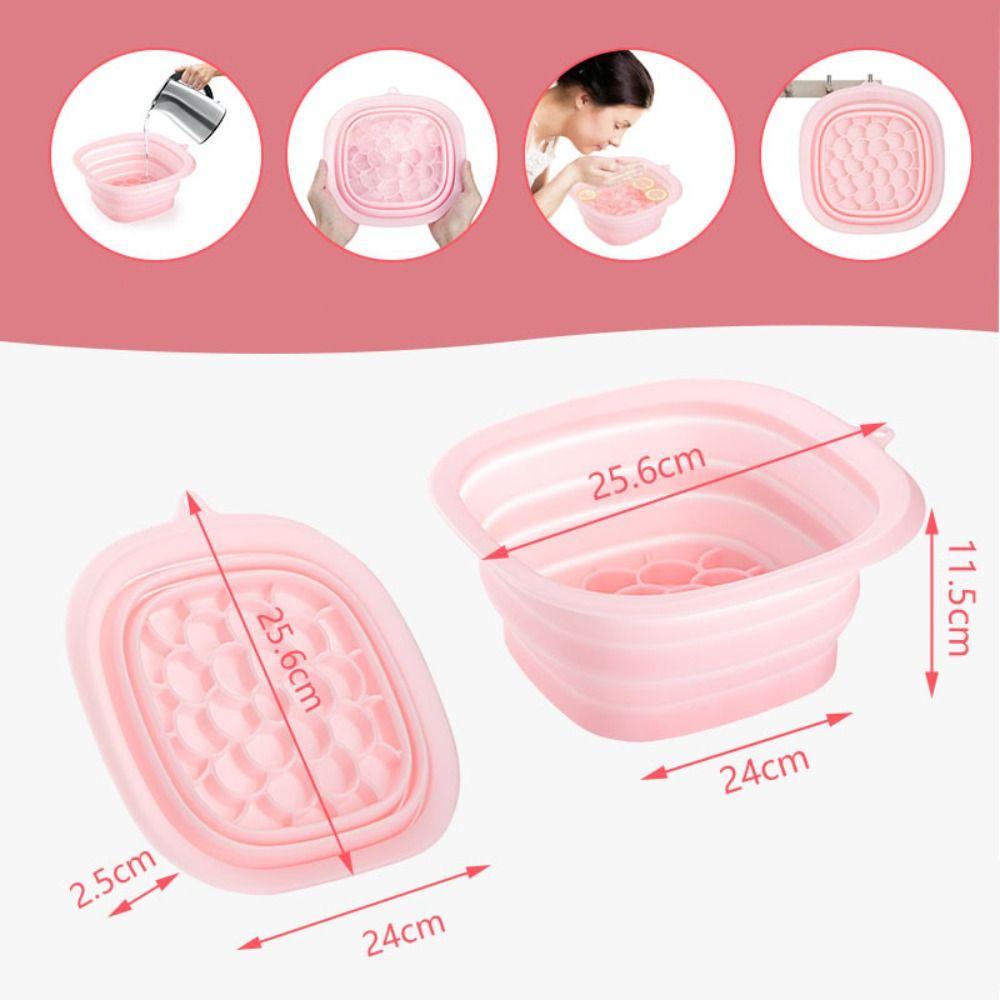 Foldable Face Ice Bath Bowl Built-in Ice Tray Face Dipping Bowl  Spa Facial Treatment
