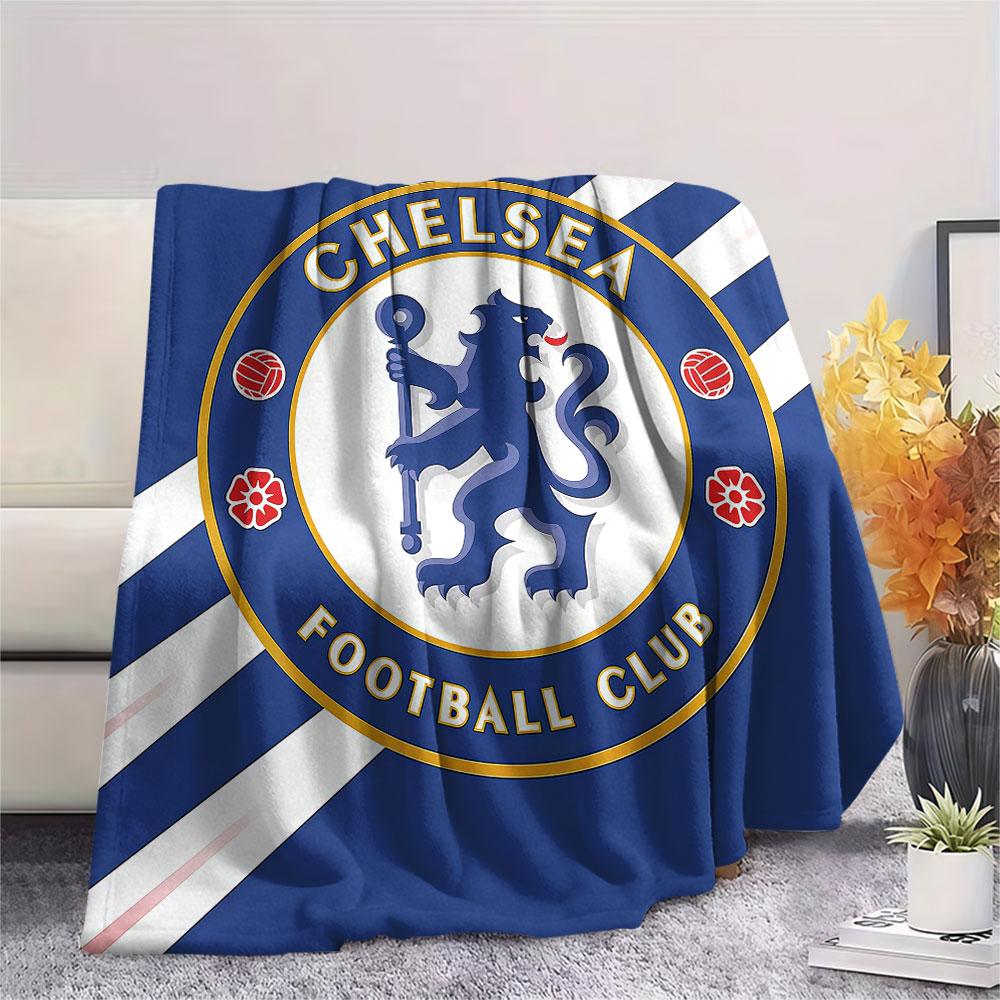 1PC Chelsea F Patterned Flannel Blanket Suitable For All Seasons for Home Decor Warmth and Comfort Gifts Holiday Present