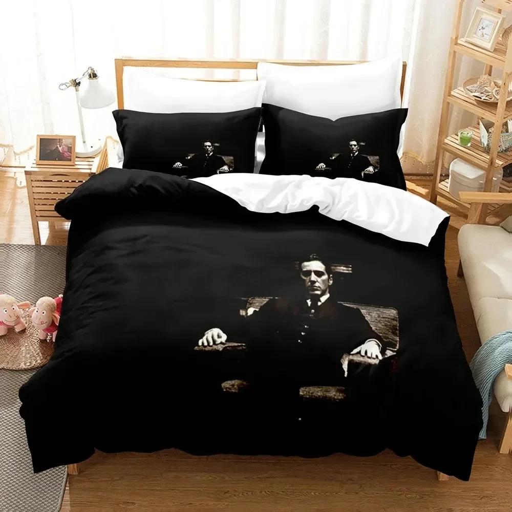 3D Print Godfather Bedding Set Duvet Cover Bed Set Quilt Cover Pillowcase Comforter King Queen Size Boys Adult Bedding Set